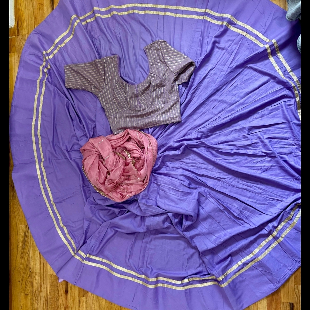 Purple and Pink Traditional Outfit